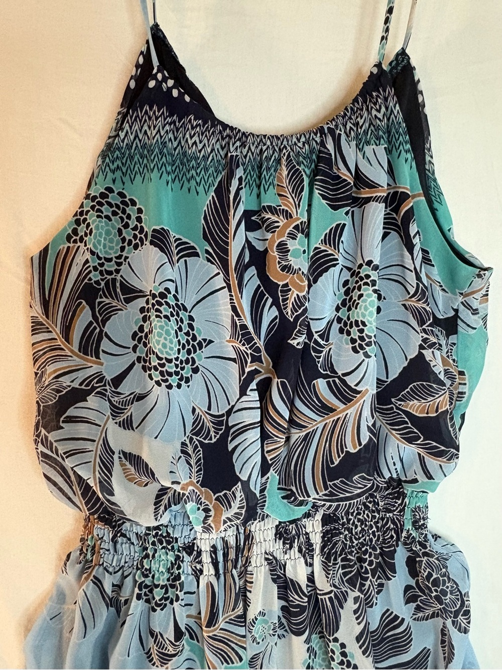 Flowy Halter Maxi Long Floral Print Strap Boho-Comfy Dress size-6